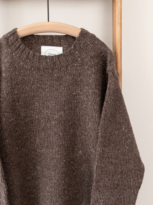 Mohair Tweed Jumper / Walnut Brown
