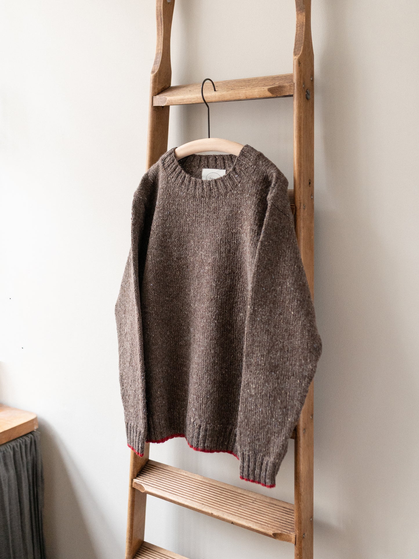 Mohair Tweed Jumper / Walnut Brown