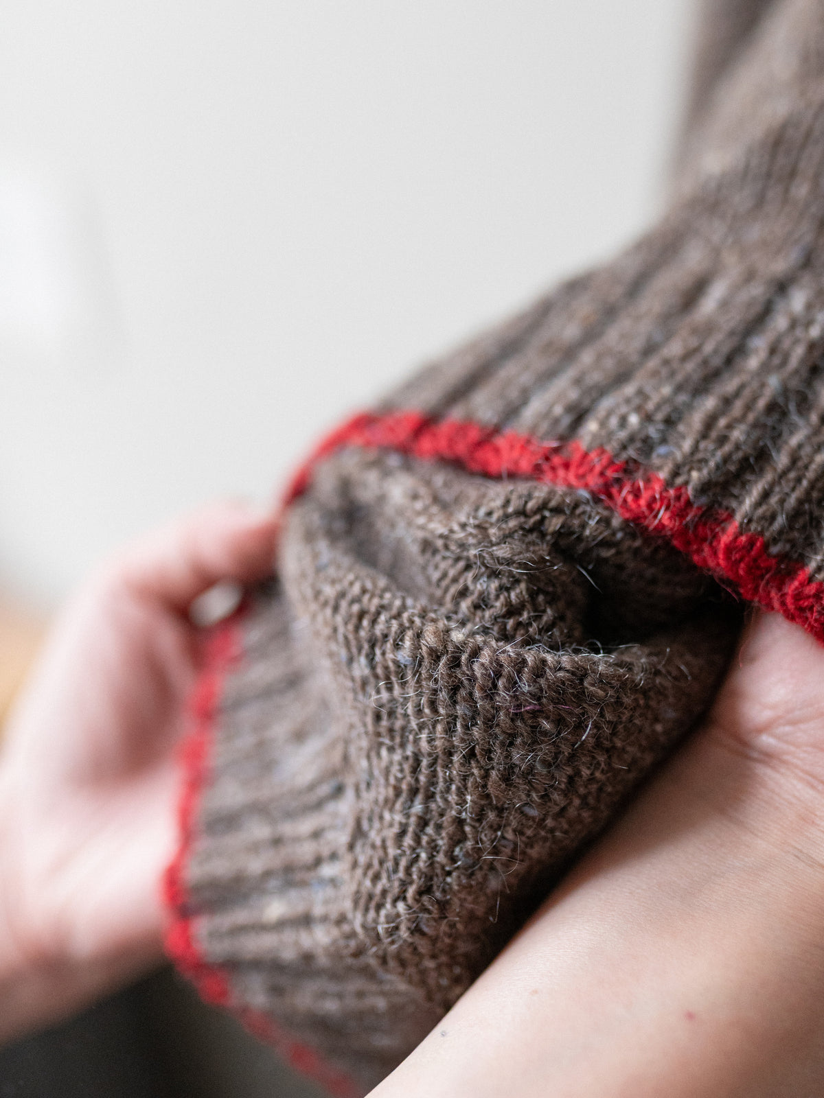 Mohair Tweed Jumper / Walnut Brown