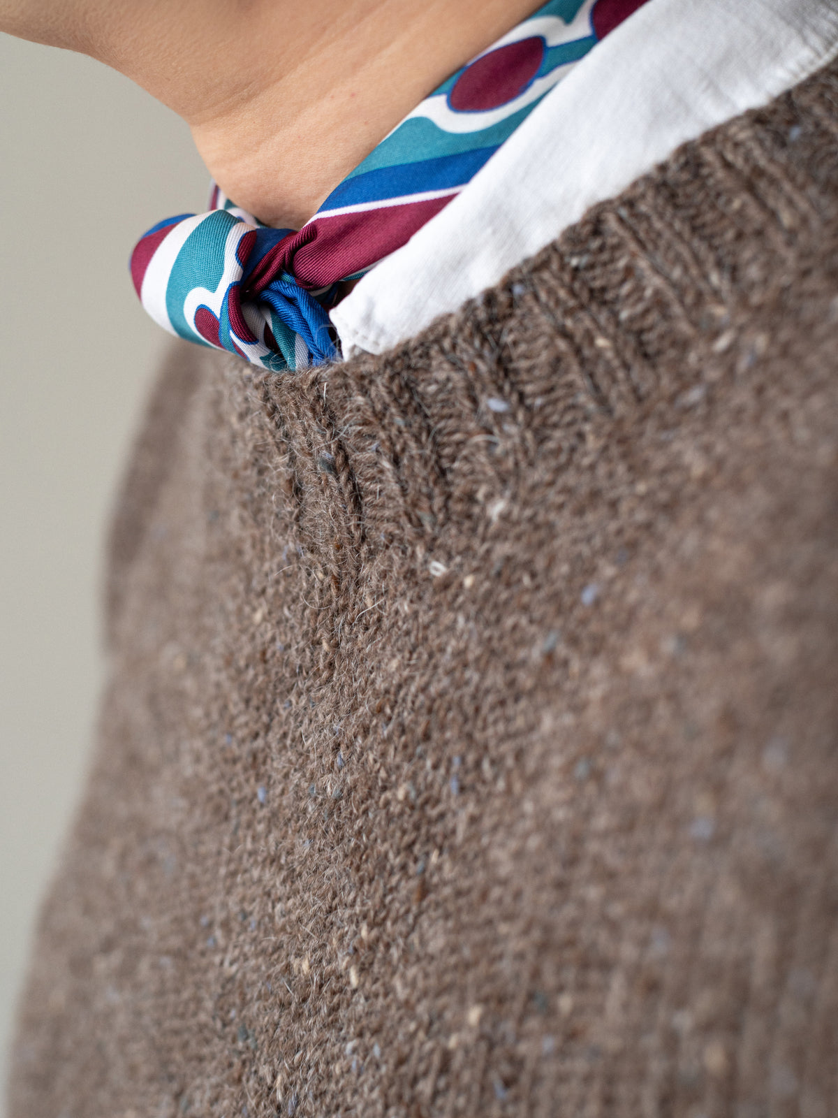 Mohair Tweed Jumper / Walnut Brown