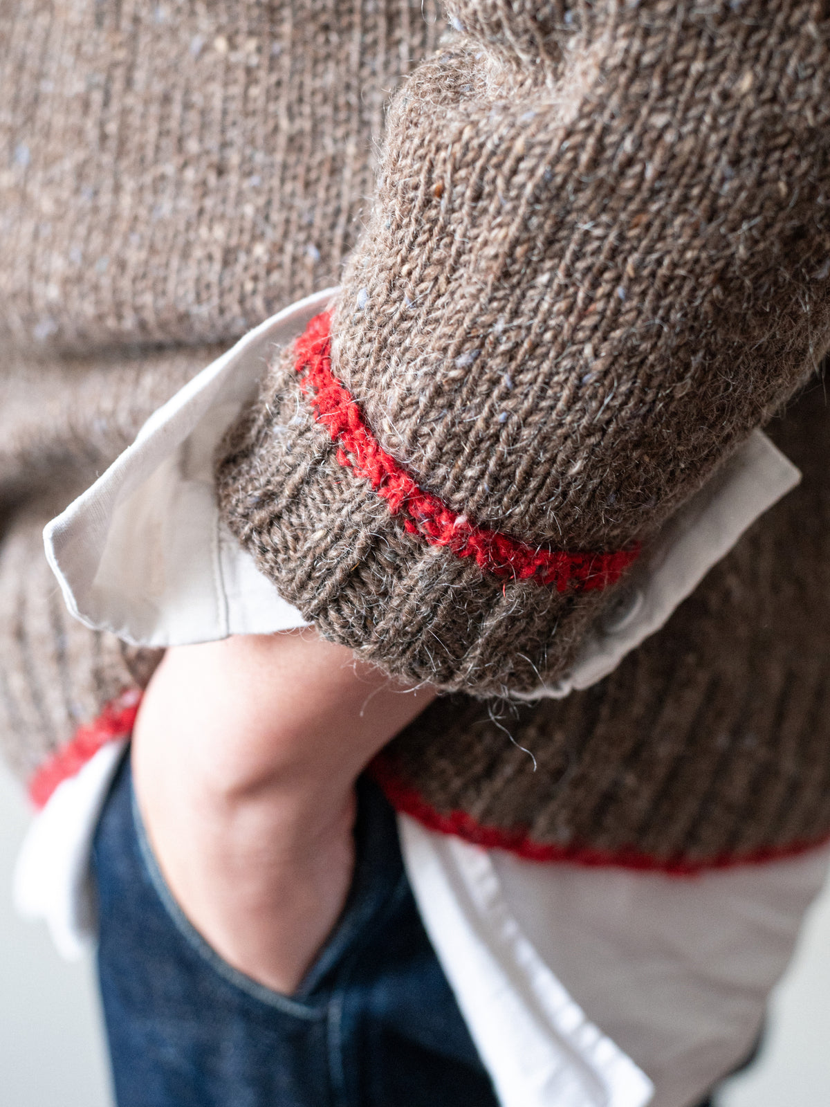 Mohair Tweed Jumper / Walnut Brown