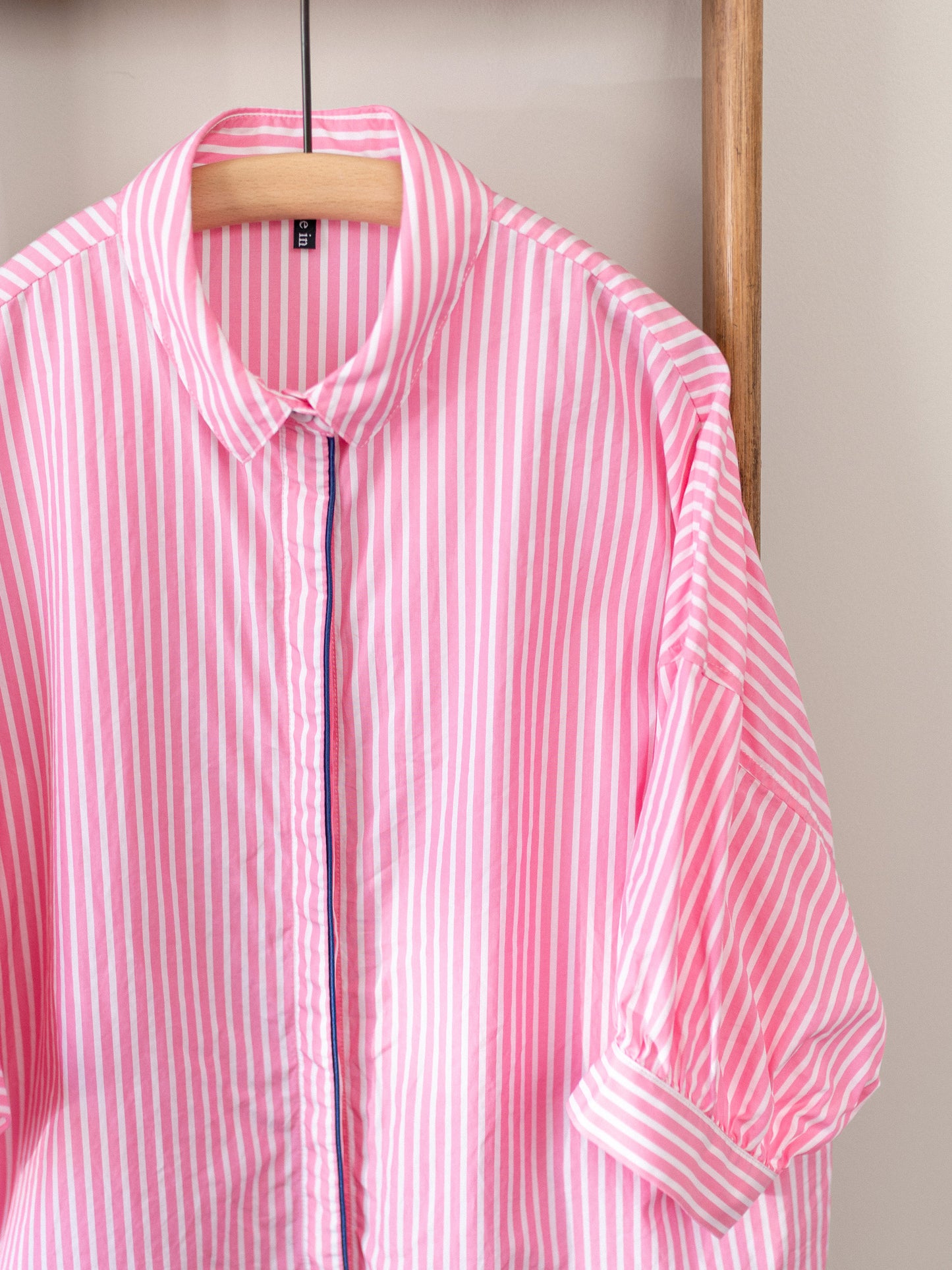Balloon Sleeve Stripe Top / Pink Stripe