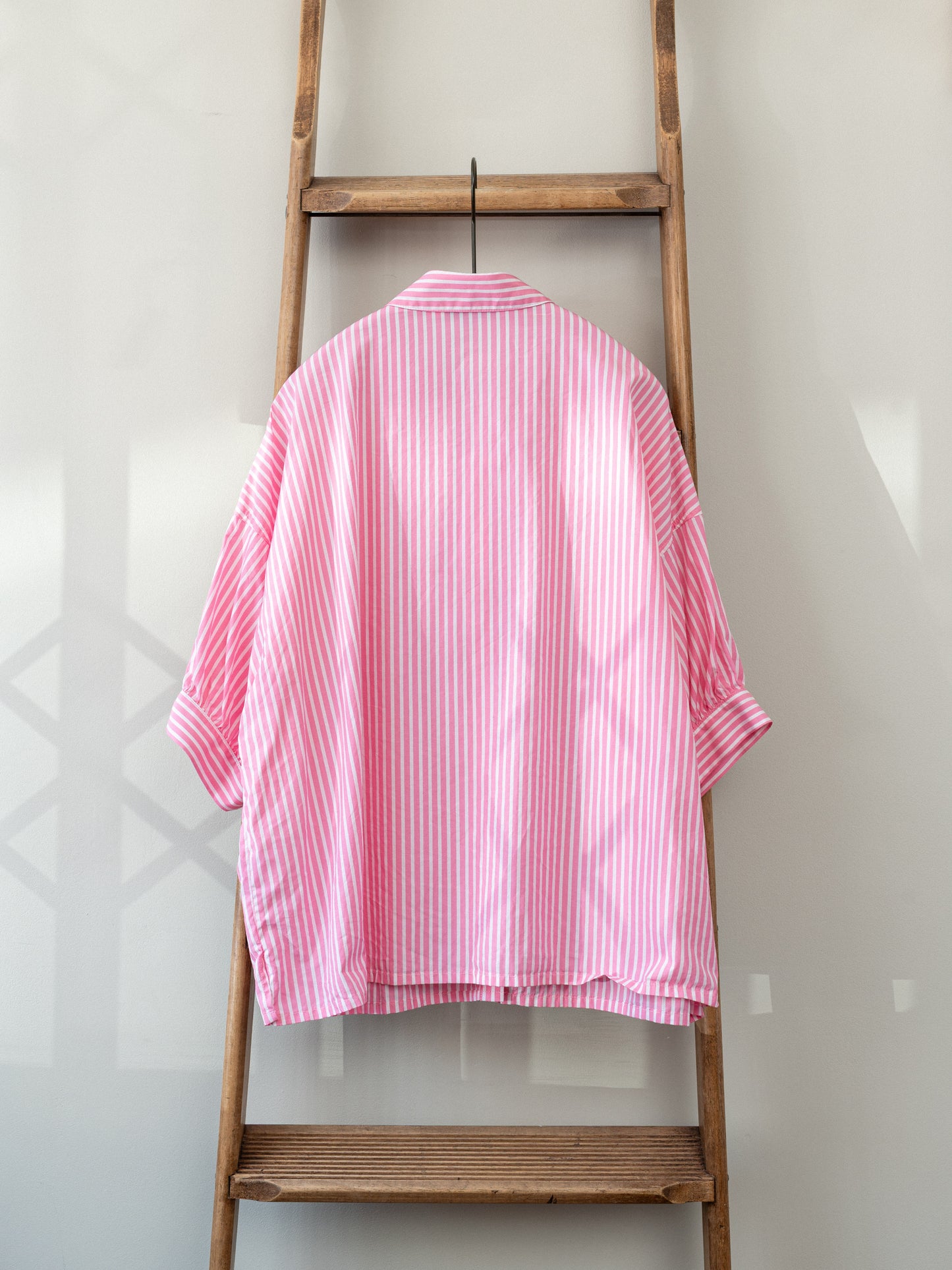 Balloon Sleeve Stripe Top / Pink Stripe