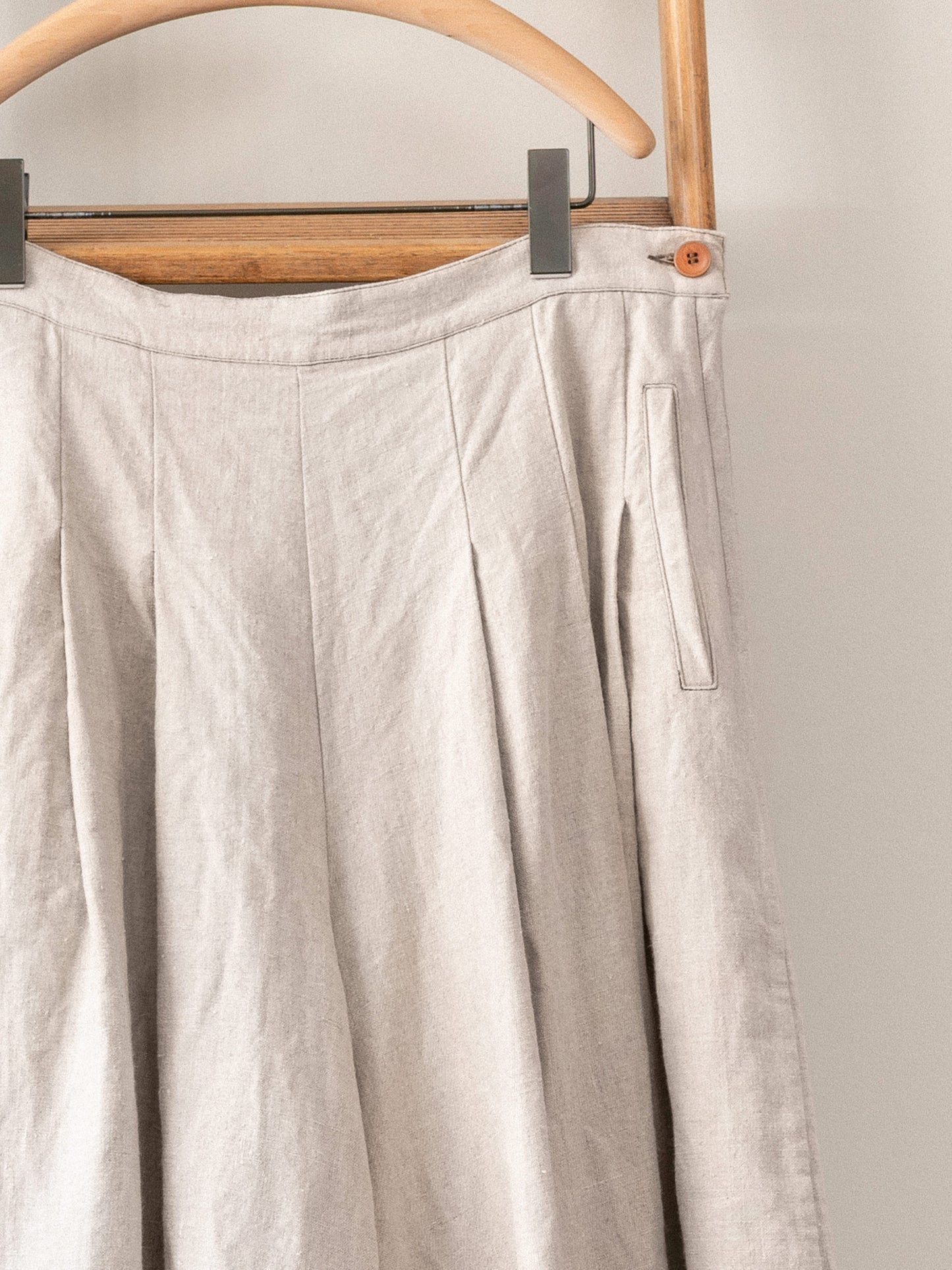 Pleated Culottes Irish Linen / Natural