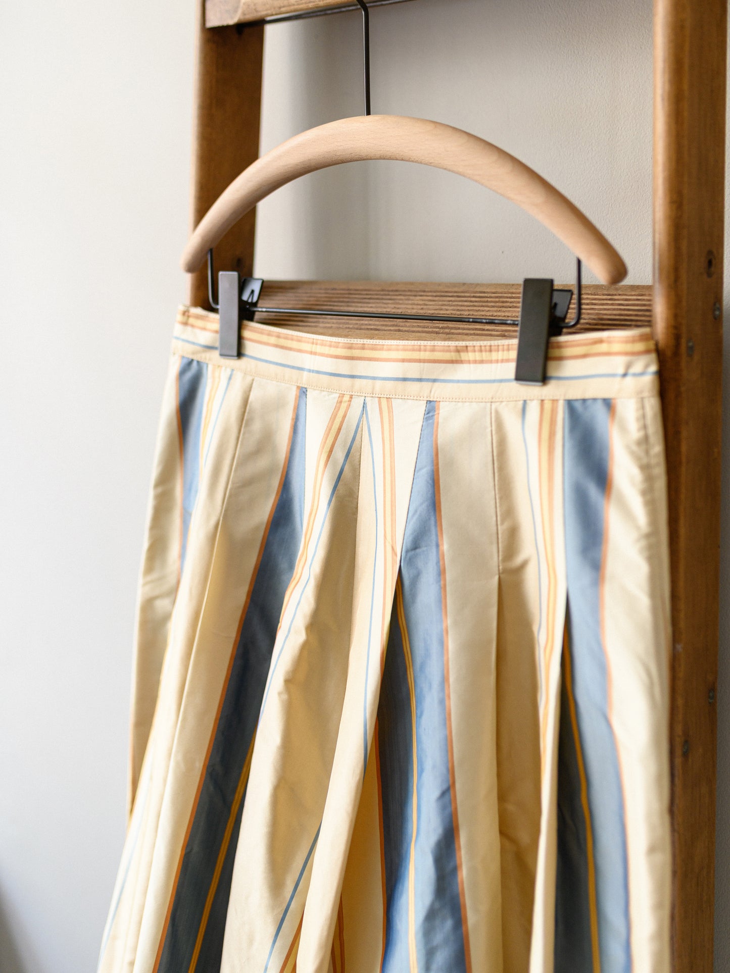 Pleated Culottes Silk / Yellow Stripe