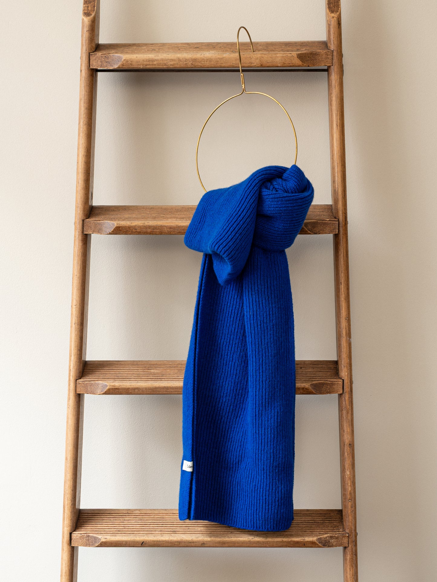 Cashmere Rib Scarf | Royal Blue