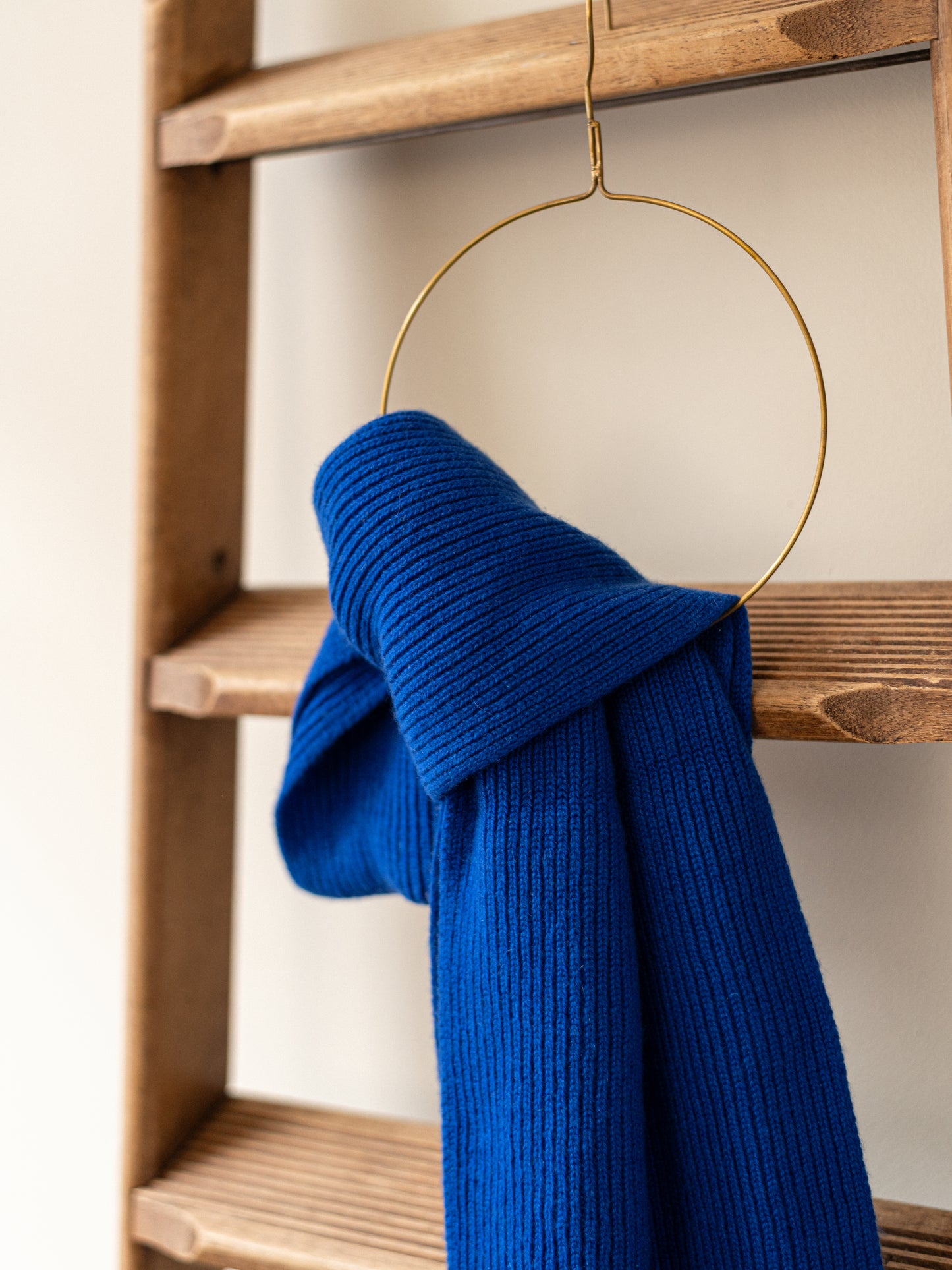 Cashmere Rib Scarf | Royal Blue