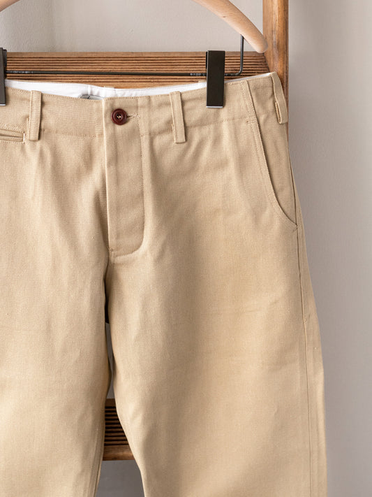 Straight-Leg Selvedge Chino Trouser / Beige