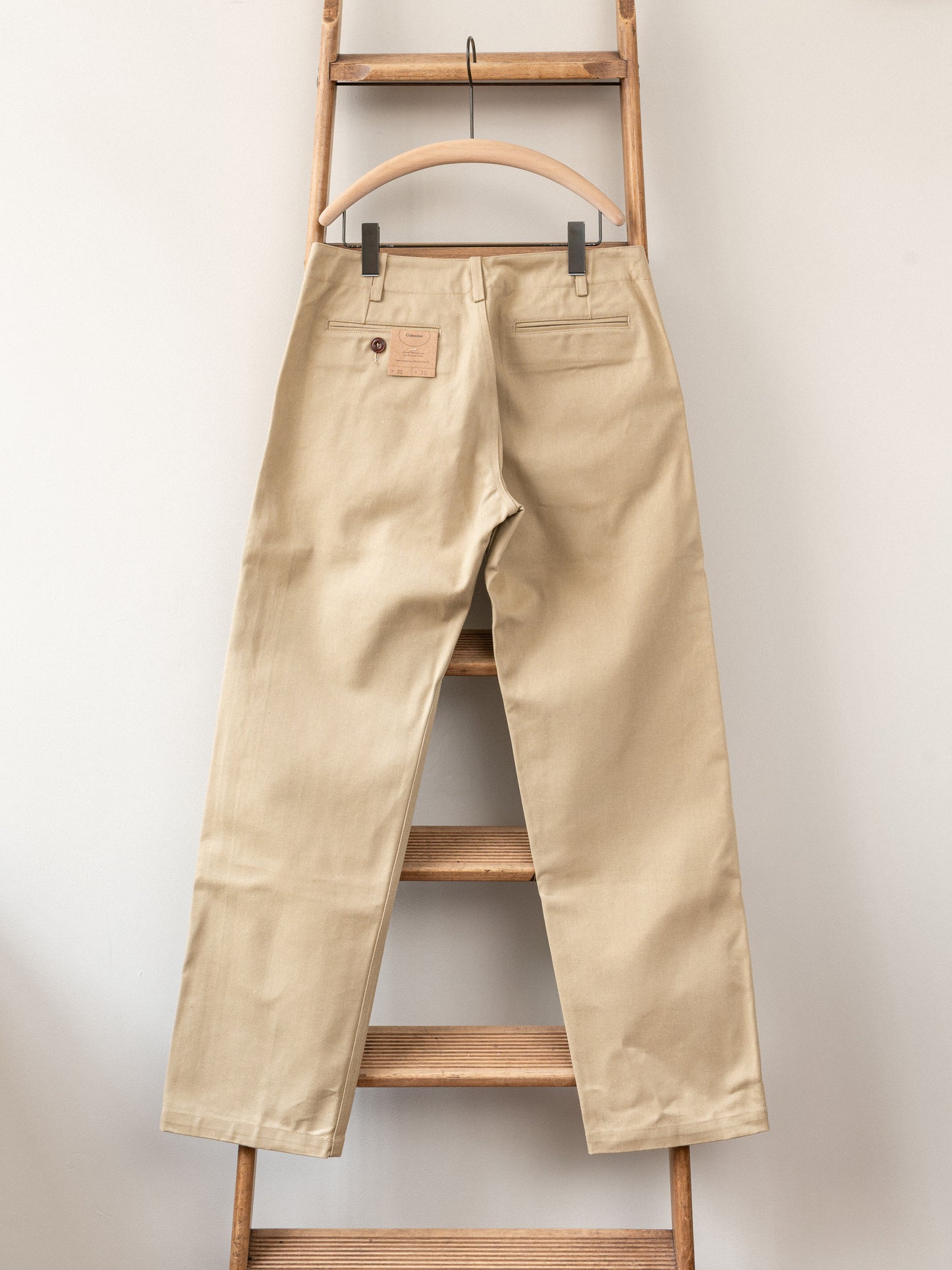 Straight-Leg Selvedge Chino Trouser / Beige