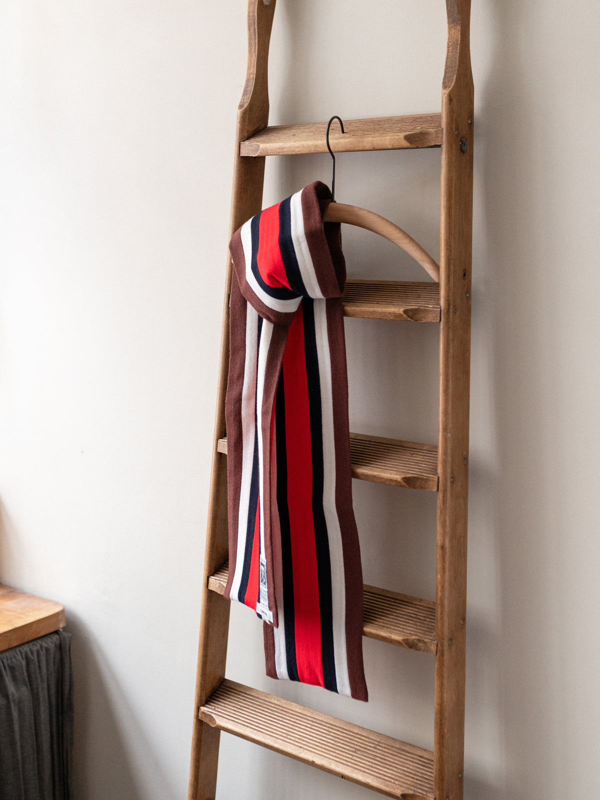 Stripe School Scarf / Brown & Red