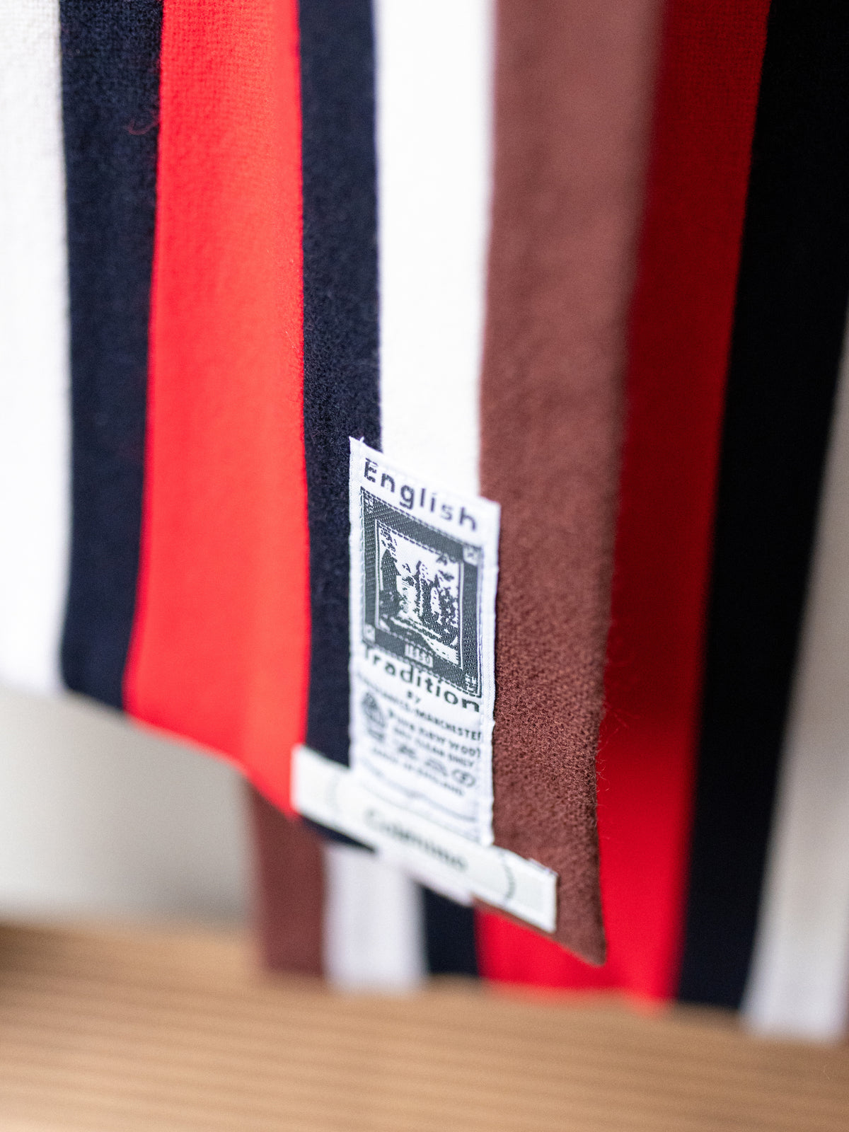 Stripe School Scarf / Brown & Red