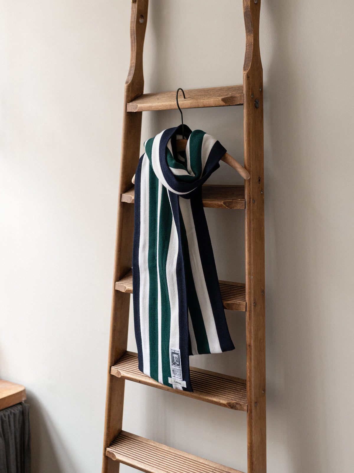 Stripe School Scarf / Green & Navy
