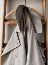Summer-weight Wool Poncho / Grey