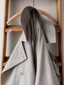 Summer-weight Wool Poncho / Grey