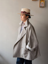 Summer-weight Wool Poncho / Grey