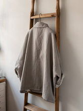 Summer-weight Wool Poncho / Grey