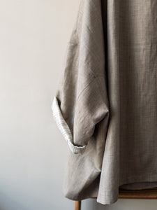 Summer-weight Wool Poncho / Grey