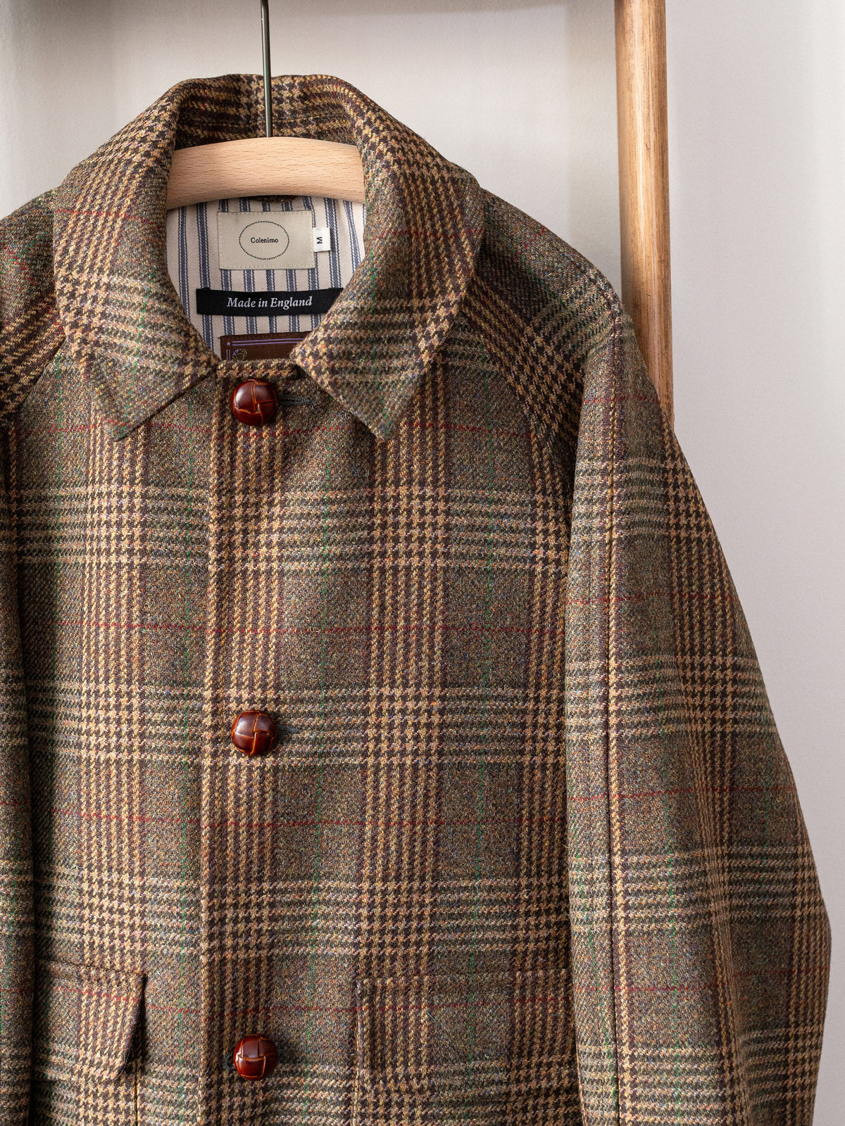 Tweed Field Jacket / Khaki Brown Check