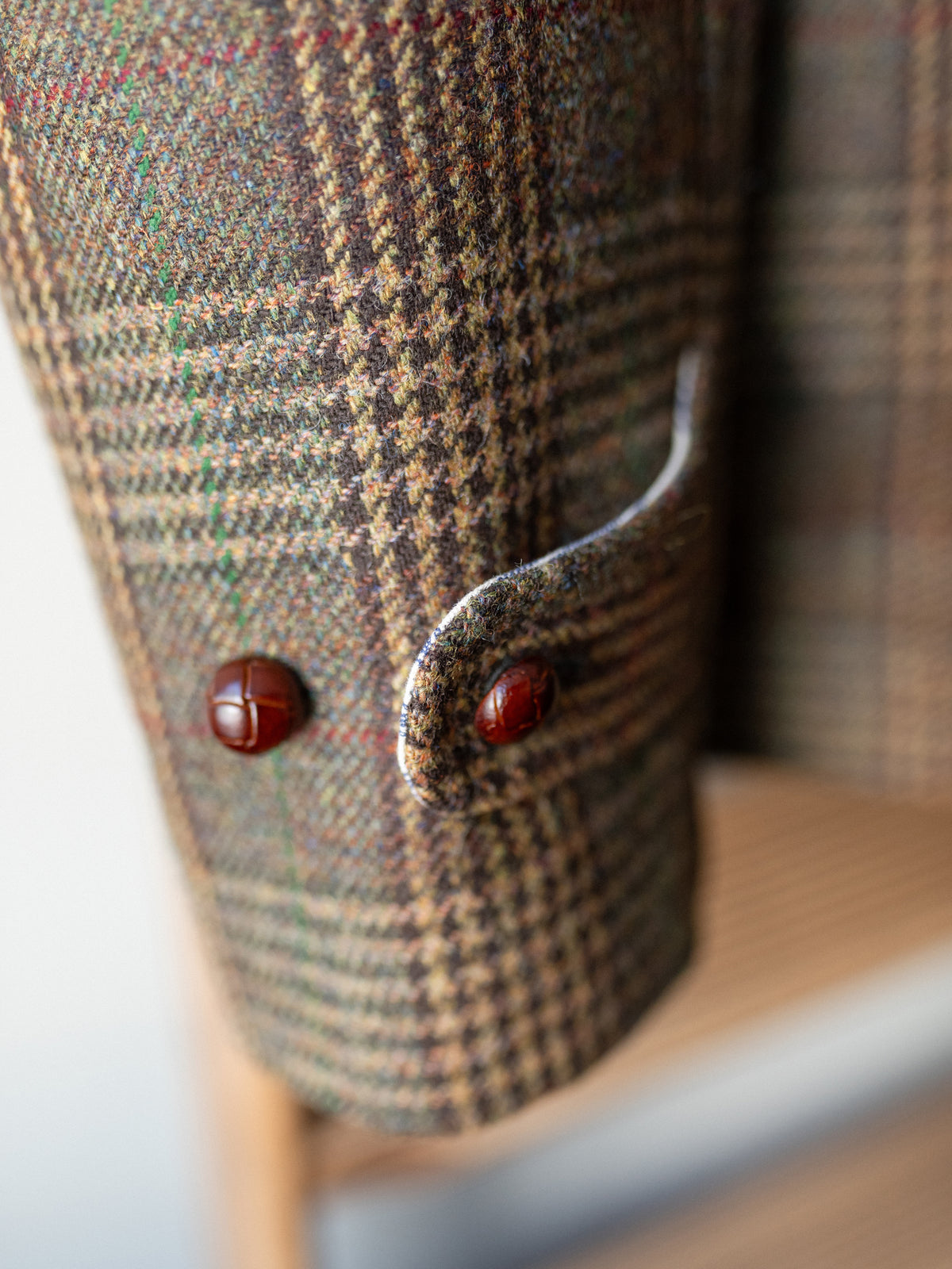 Tweed Field Jacket / Khaki Brown Check