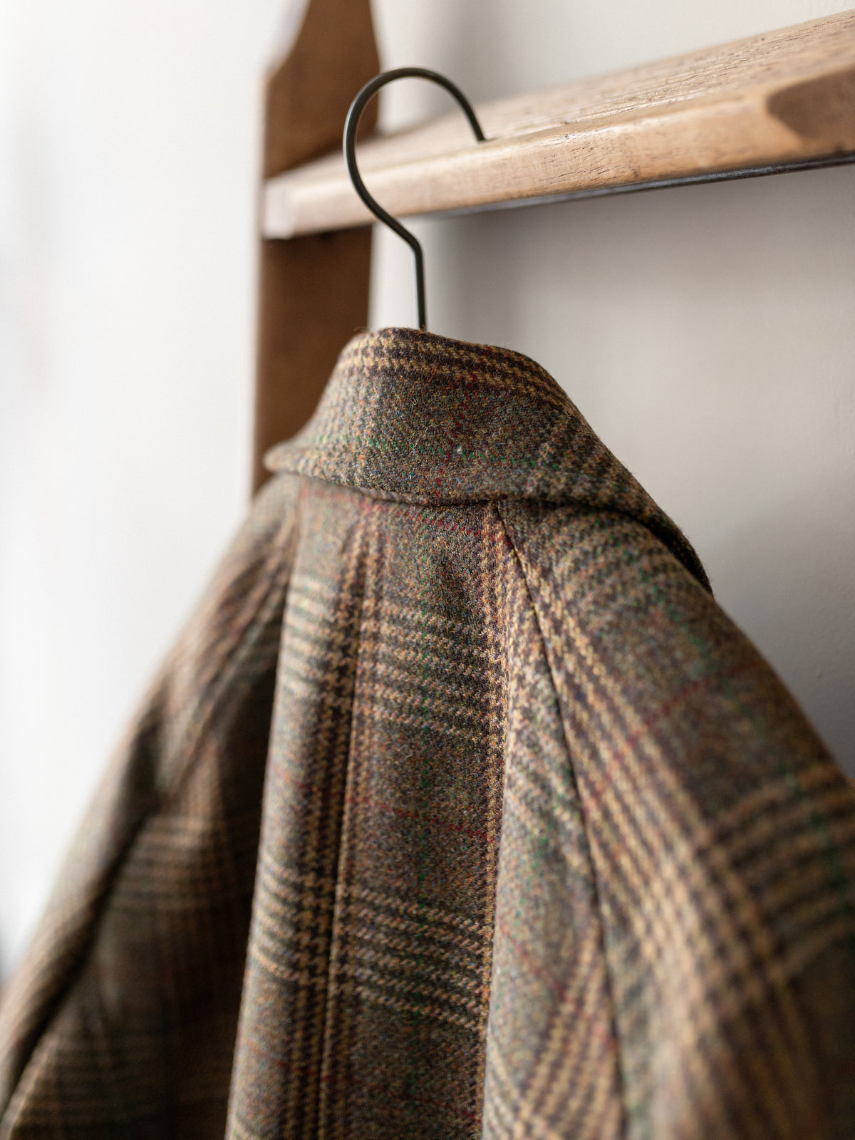 Tweed Field Jacket / Khaki Brown Check