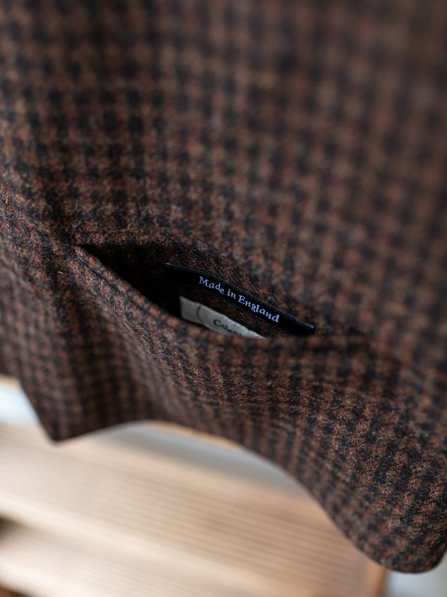 Tweed Reversible Vest / Brown & Grey