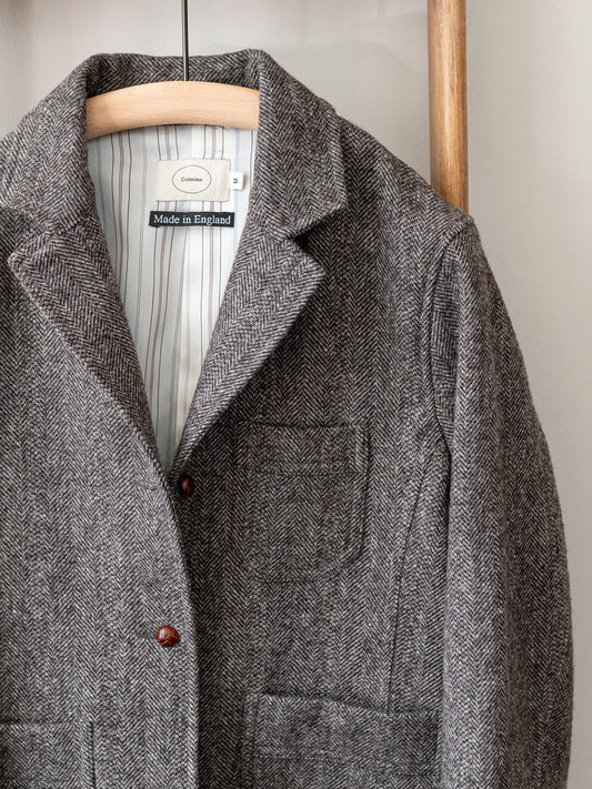 Tweed Worker Jacket / Brown Herringbone