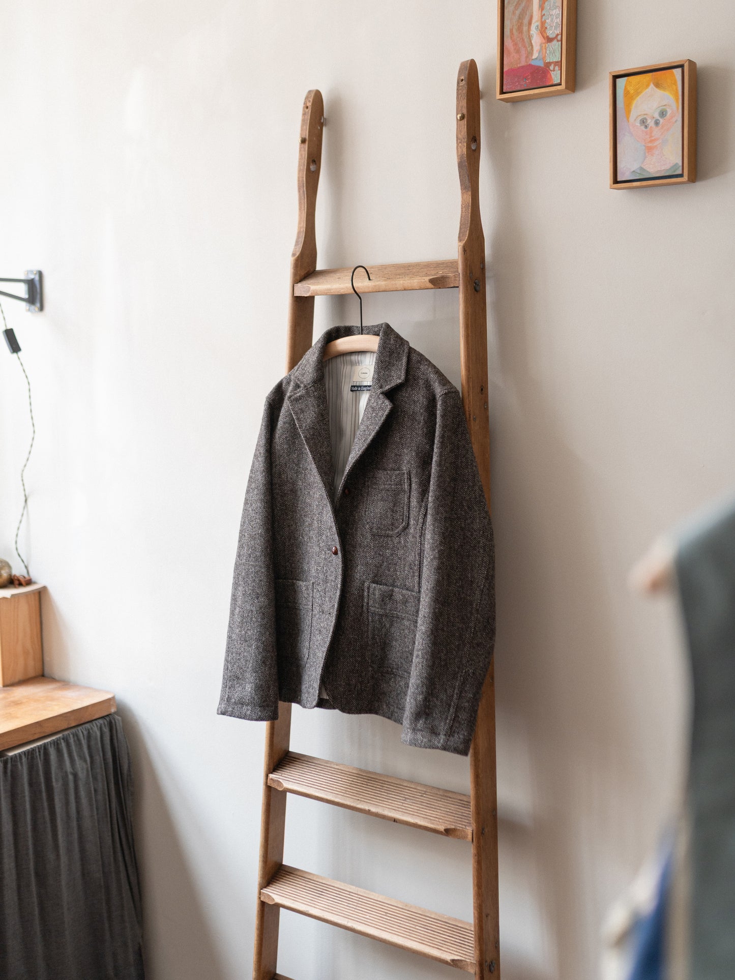 Tweed Worker Jacket / Brown Herringbone