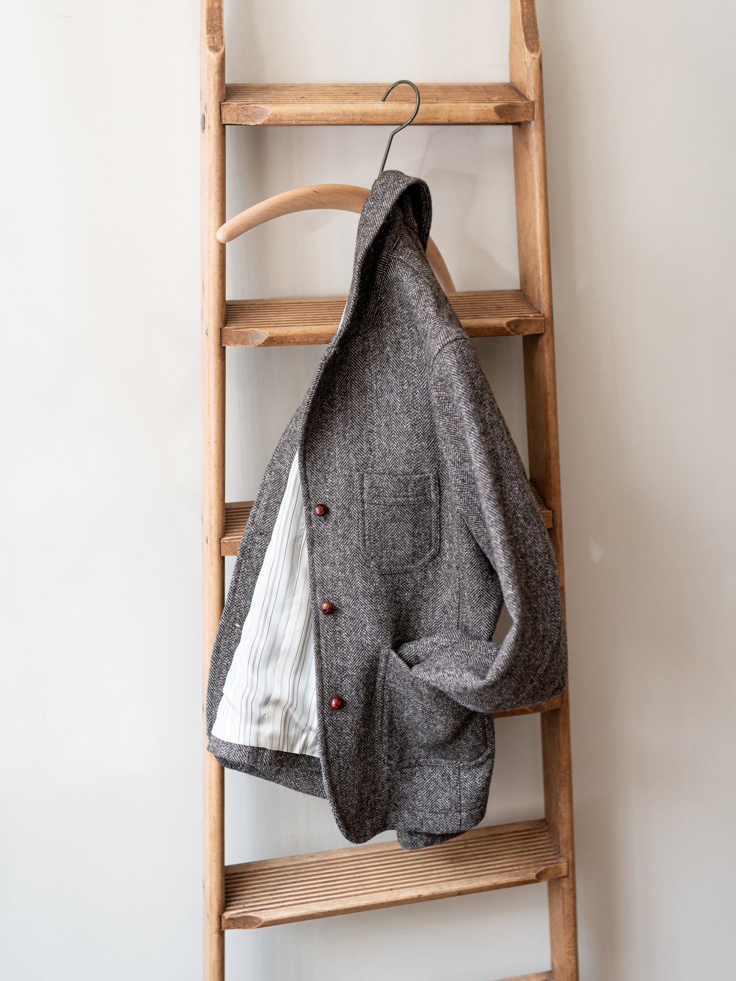 Tweed Worker Jacket / Brown Herringbone
