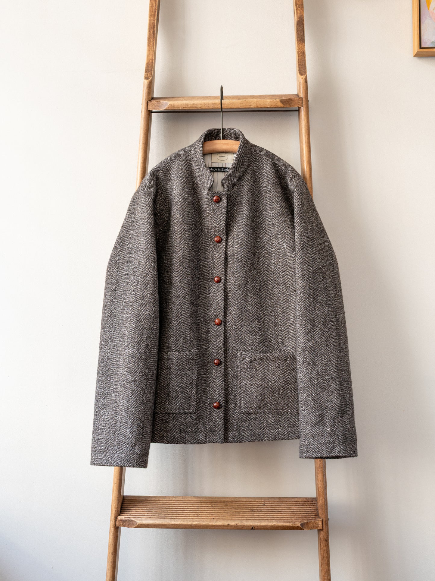 Tweed Painter Jacket / Brown Herringbone