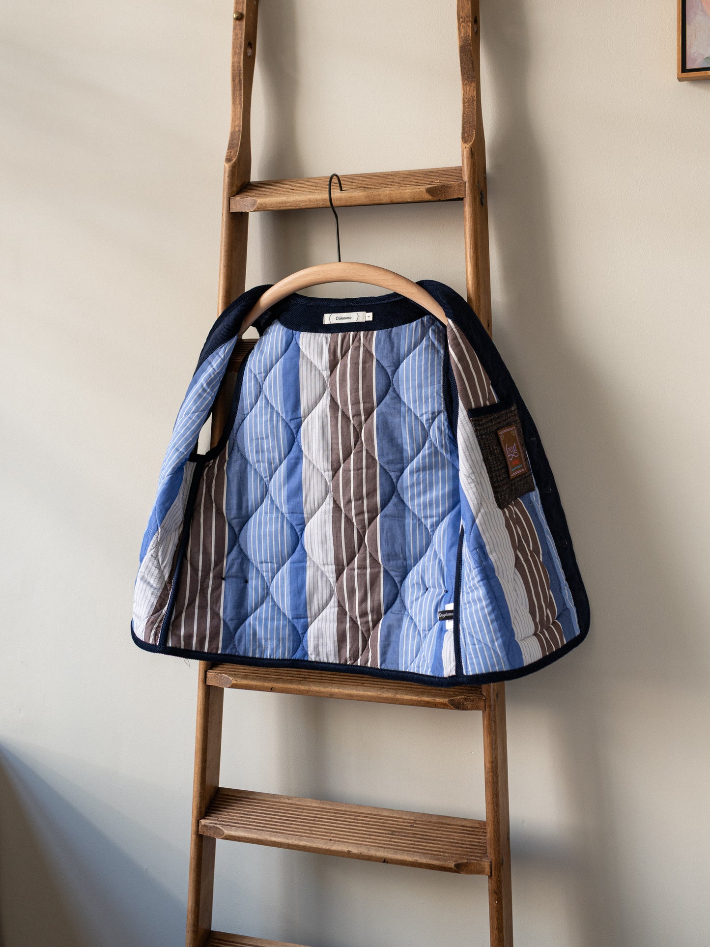 Tweed Quilted Vest / Grey Check