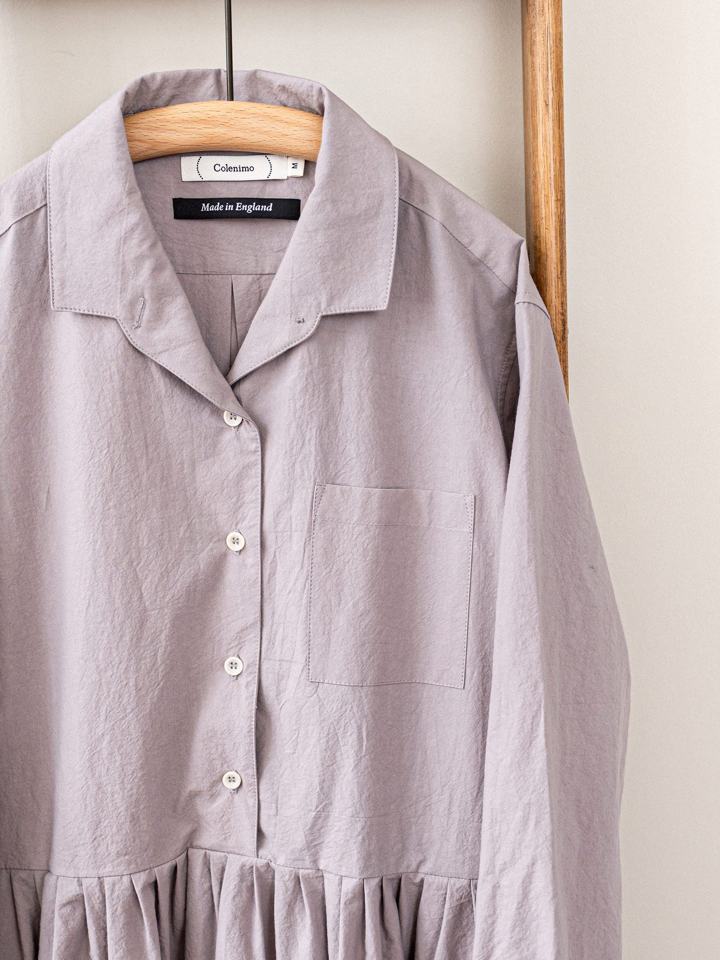 Typewriter Cotton Dress / Pale Mauve