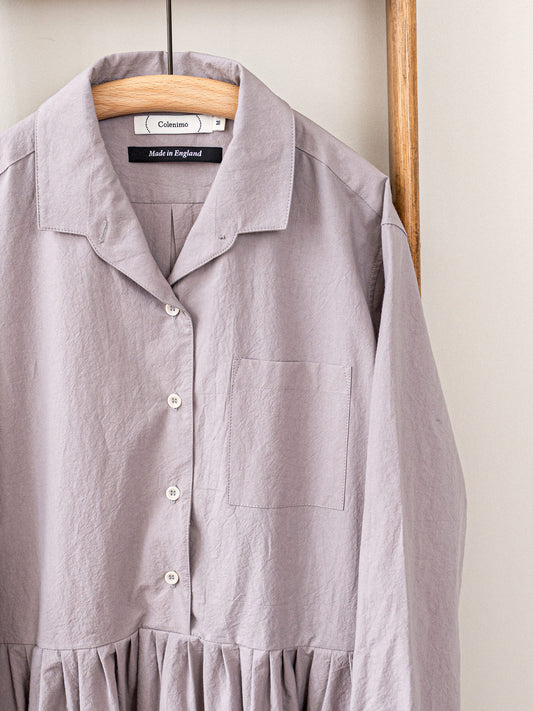 Typewriter Cotton Dress / Pale Mauve