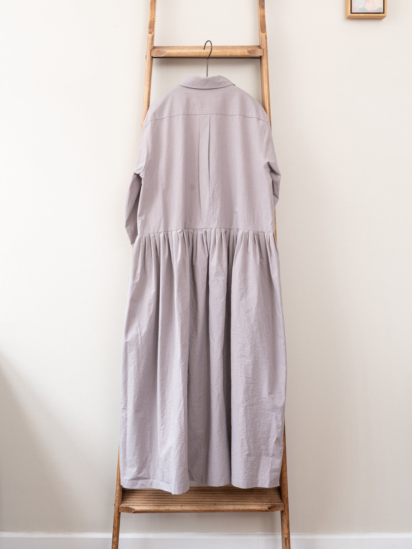 Typewriter Cotton Dress / Pale Mauve