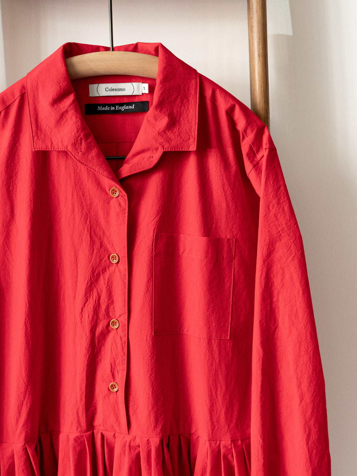 Typewriter Cotton Dress / Red