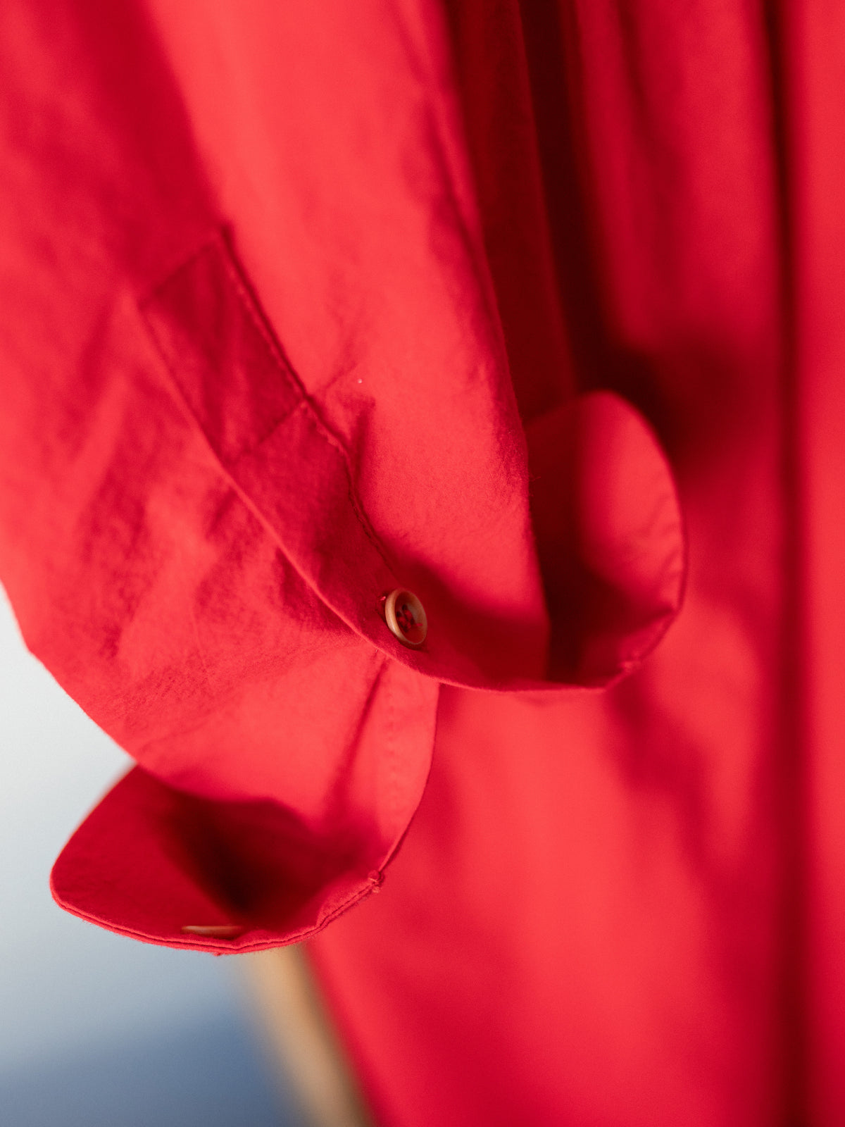 Typewriter Cotton Dress / Red