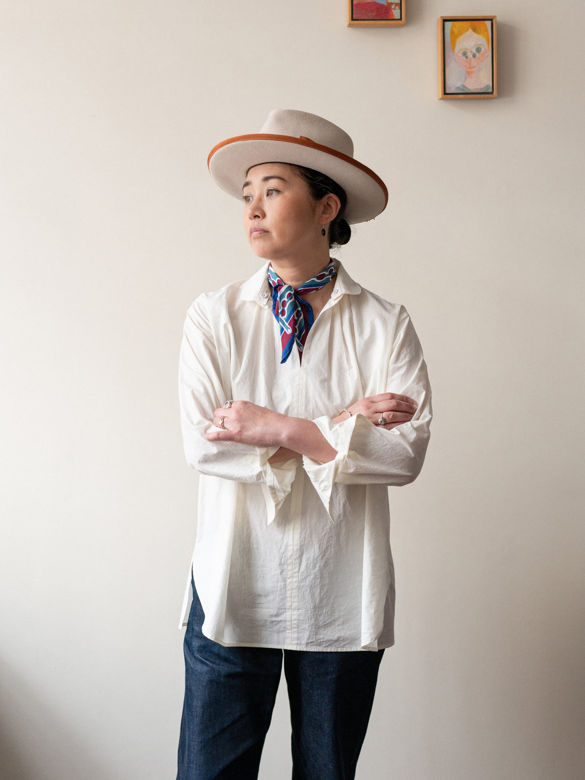 Typewriter Cotton Smock / Ivory