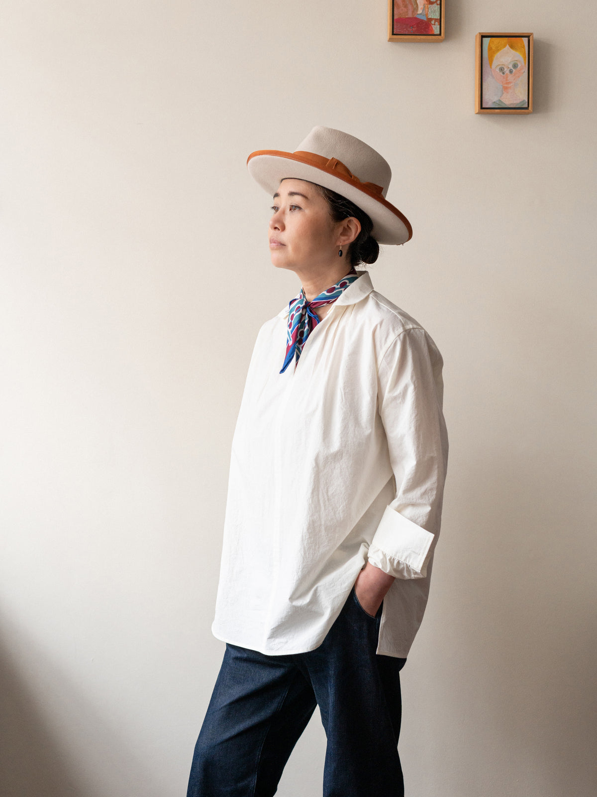 Typewriter Cotton Smock / Ivory