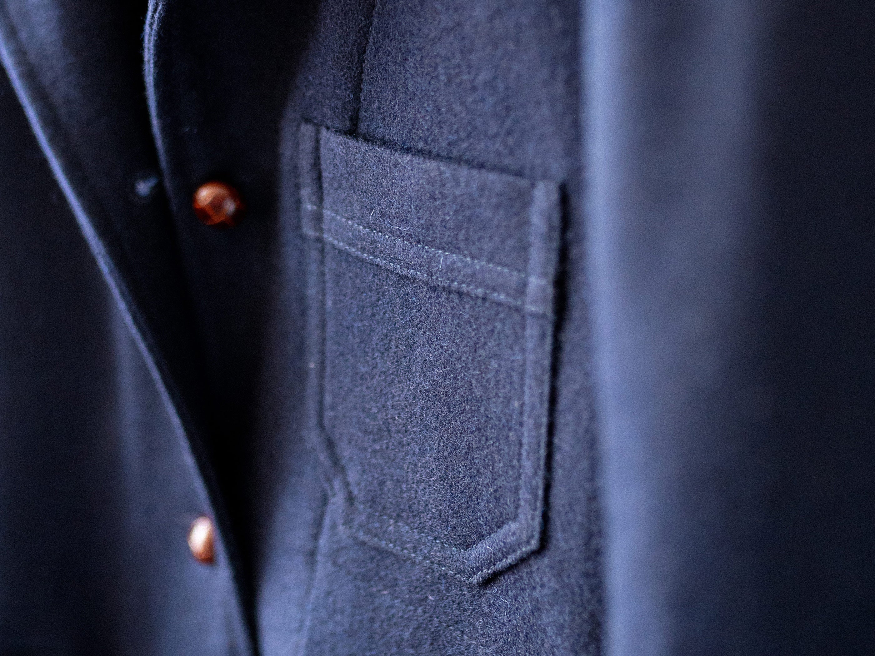 Melton Wool Worker Jacket / Dark Navy – Colenimo