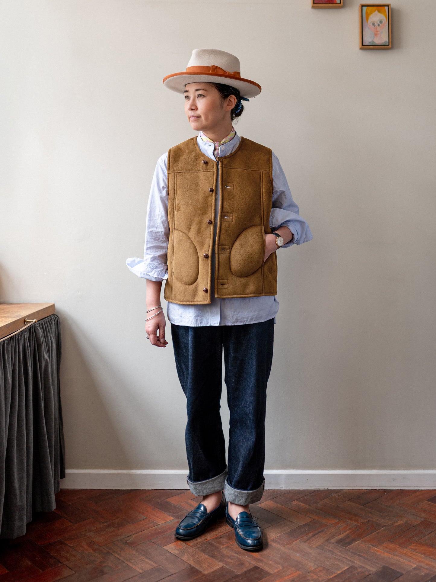 Sheepskin Merino Gilet / Tan