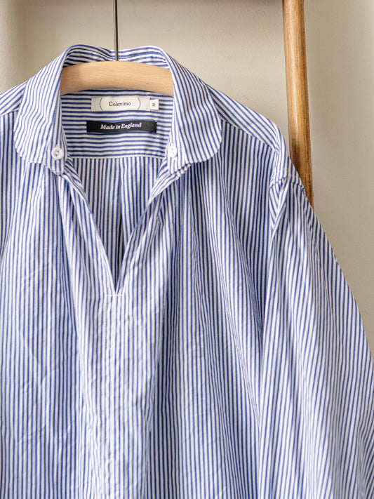 Striped Cotton Smock | Navy & White