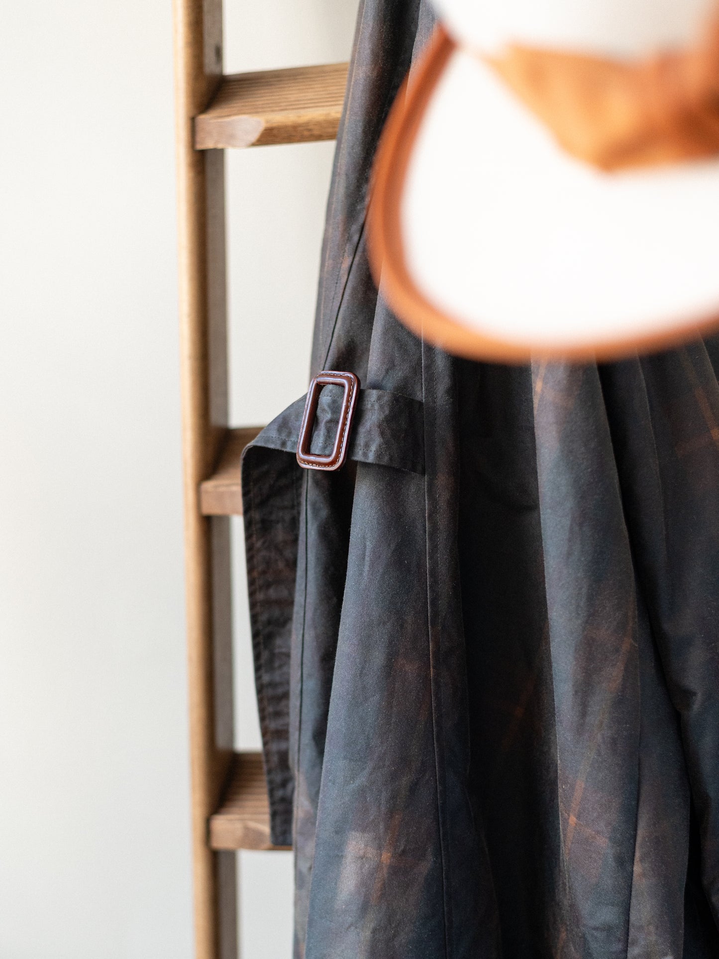 Waxed Cotton Balmacaan / Brown Check