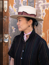 Irish Linen Dress / Black Stripe