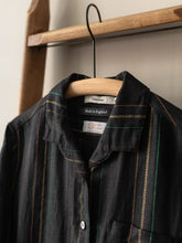 Irish Linen Dress / Black Stripe
