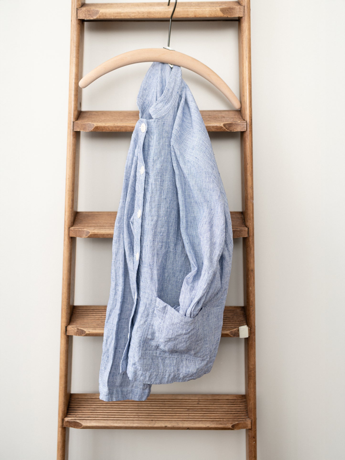 Irish Linen Painter Jacket / Blue