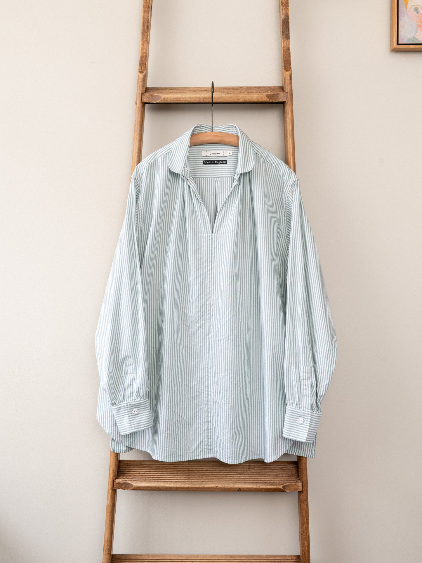 Oxford Cotton Smock / Green Stripe