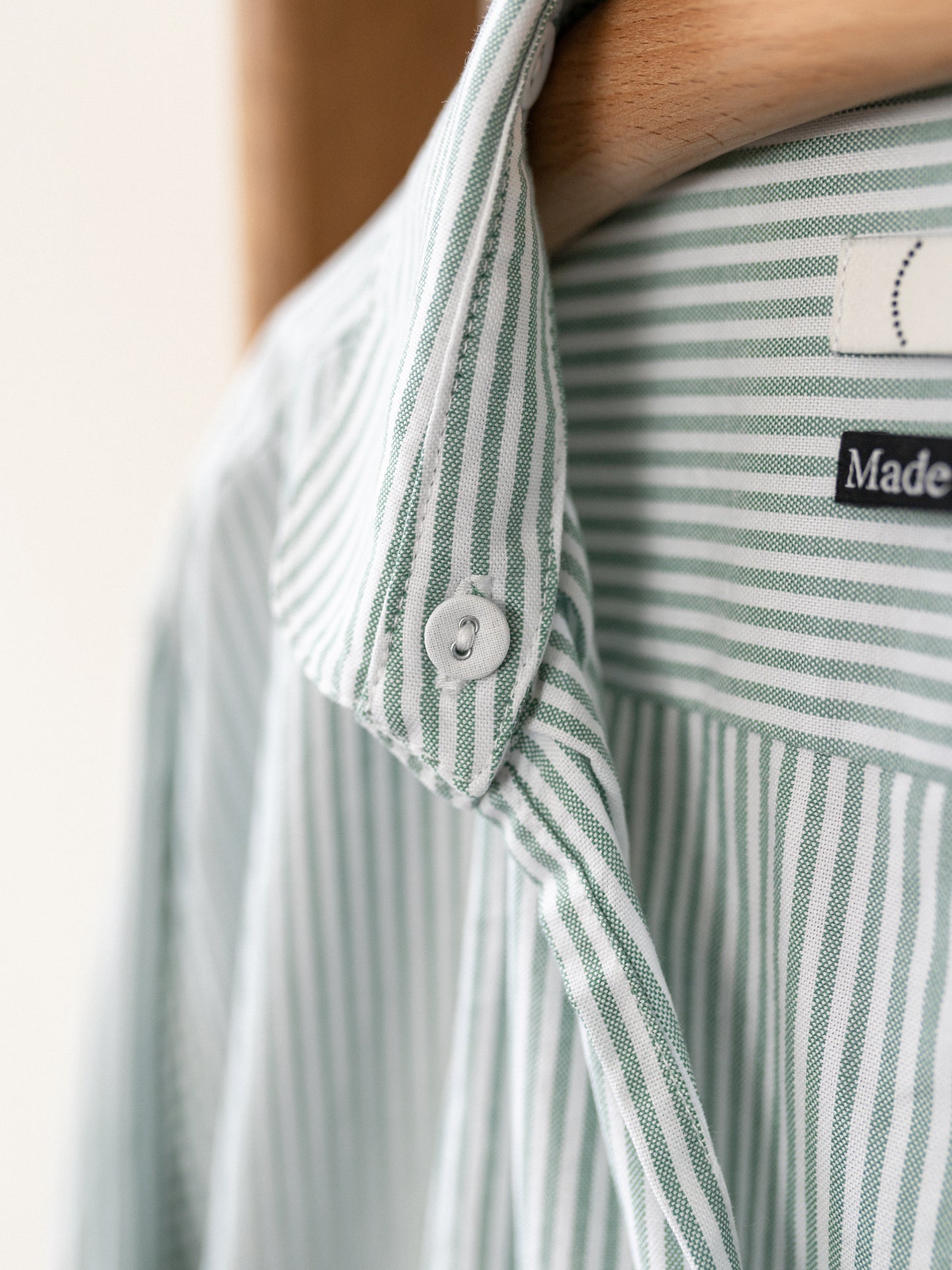 Oxford Cotton Smock / Green Stripe