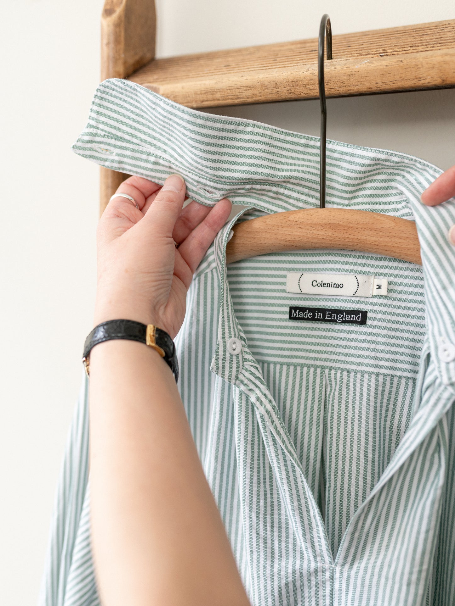 Oxford Cotton Smock / Green Stripe