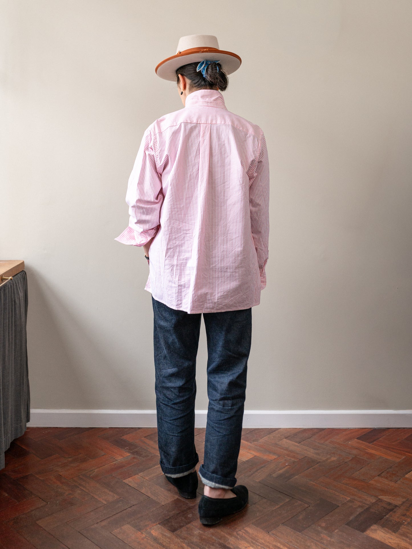 Oxford Cotton Smock / Pink Stripe