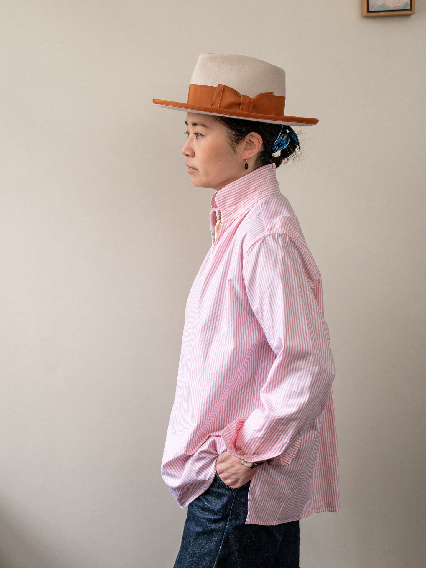 Oxford Cotton Smock / Pink Stripe