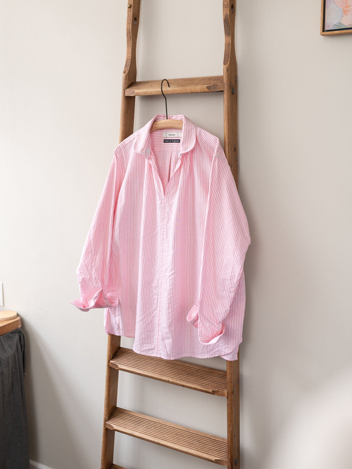 Oxford Cotton Smock / Pink Stripe